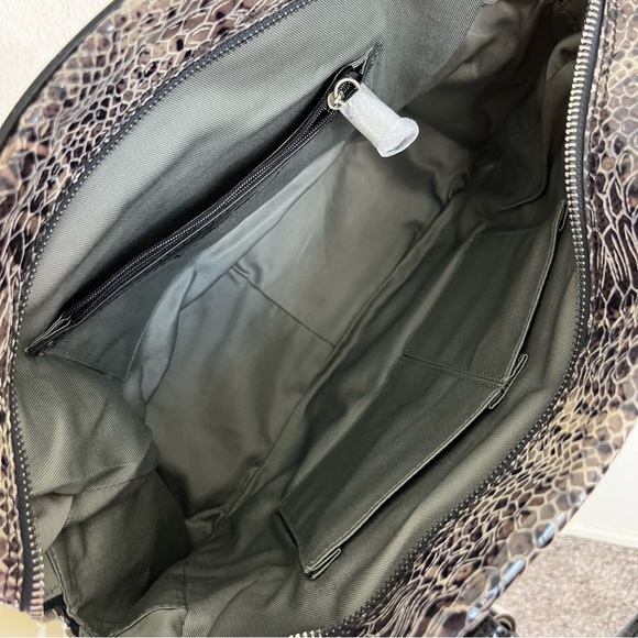 Calvin Klein | Bags | Calvin Klein Snakeskin Patent Leather Python Top ...